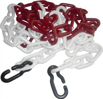 Absperrkette PP rot/weiß - 1 ST 