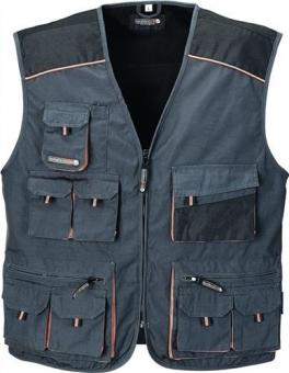 Weste Gr.50 dunkelgrau/schwarz/orange - 1 ST 