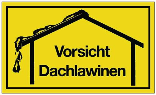 Hinweiszeichen Vorsicht Dachlawinen - 10 ST 