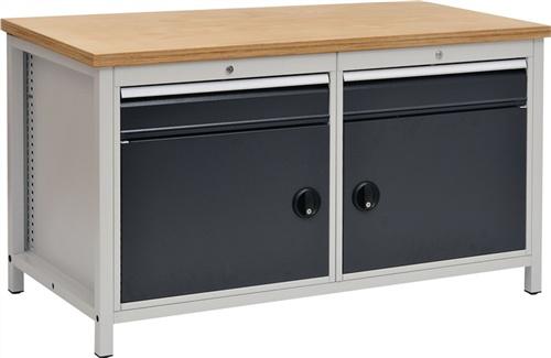 Werkbank lichtgrau grau B1500xH859xT750mm - 1 ST 