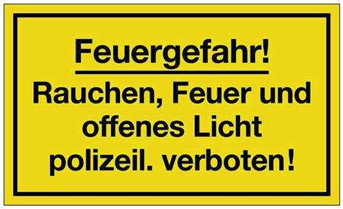 Hinweiszeichen Feuergefahr - 10 ST 