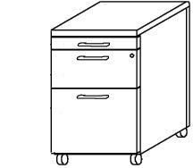 Rollcontainer Cyro H565xB438xT600mm - 1 ST 