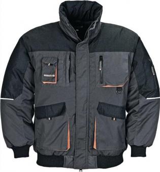 Pilotenjacke Gr.XL dunkelgrau/schwarz/orange - 1 ST 