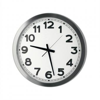 Wanduhr Jumbo Funkuhr Alu.mattsilber - 1 ST 