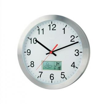 Wanduhr Funkuhr Alu.mattsilber - 1 ST 