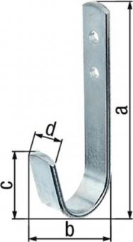 Wandhaken einfach A.30mm - 20 ST 