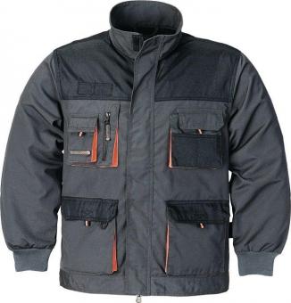 Herrenjacke Gr.56 dunkelgrau/schwarz/orange - 1 ST 