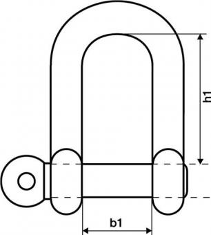 Schäkel Trgf.80kg Bügel/Bolzen - 50 ST 