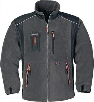 Fleecejacke Gr.XXL dunkelgrau/schwarz/orange - 1 ST 