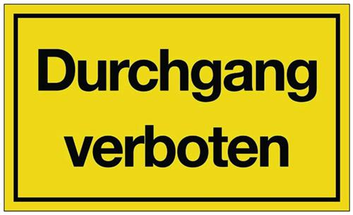 Hinweiszeichen Durchgang - 10 ST 