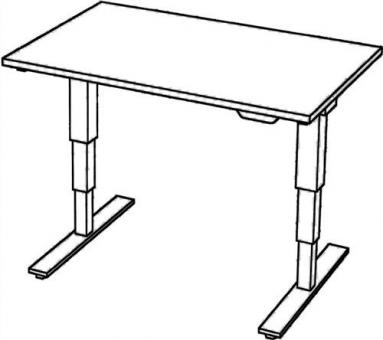 Schreibtisch Teda H635-1285xB1200xT800mm - 1 ST 