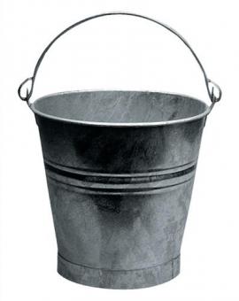 Eimer 9,5l Stahlblech,verz.silber - 12 ST 