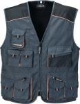Weste Gr.50 dunkelgrau/schwarz/orange - 1 ST 