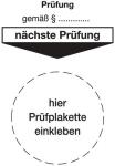 Grundplakette B80xL40mm Prüfung - 1 BT 