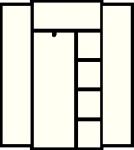 Flügeltürenschrank H1950xB950xT420mm - 1 ST 