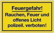 Hinweiszeichen Feuergefahr - 10 ST 
