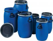 Weithalsfass 220l PE blau - 1 ST 