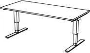 Schreibtisch Teda H635-1285xB1800xT800mm - 1 ST 