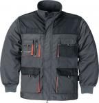 Herrenjacke Gr.48 dunkelgrau/schwarz/orange - 1 ST 