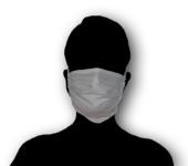 Mit Silberchlorid beschichtete Gesichtsmaske, weiß, - 50 ST C - Schnüre zum Festschnüren am Hinterkopf