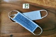 Mund-Nasen-Maske für Kinder, 100% Baumwolle - 1 ST Hellblau