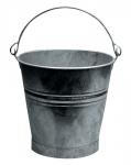 Eimer 9,5l Stahlblech,verz.silber - 12 ST 