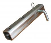 Vierkantrohr 50,8mm L=30,5cm, mit gebogenem Stift - 1 Stk 