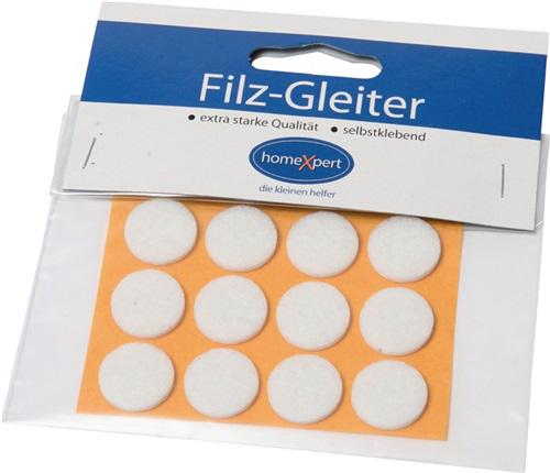 Filzgleiter 17mm Filz weiß - 1 ST